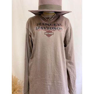 ハーレーダビッドソン(Harley Davidson)のUSA 08s HarleyDavidson 両面、袖プリントBEG(Tシャツ(長袖/七分))