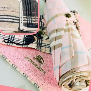 バーバリー(BURBERRY)のBurberry 【 折り畳み傘 ( タオルハンカチ 付 )】◆ チェック 柄 (その他)