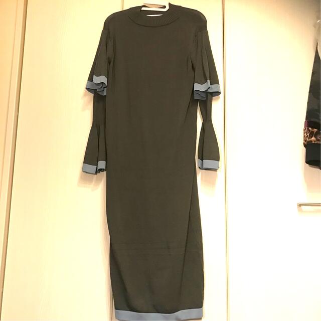 PAMEO POSE(パメオポーズ)のPAMEO POSE Bell Sleeve Knit Dress  レディースのワンピース(ロングワンピース/マキシワンピース)の商品写真