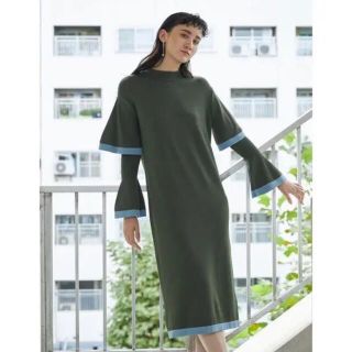 パメオポーズ(PAMEO POSE)のPAMEO POSE Bell Sleeve Knit Dress (ロングワンピース/マキシワンピース)