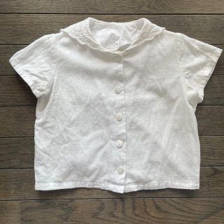 キャラメルベビー&チャイルド(Caramel baby&child )のlittle cotton clothes  セーラーカラーブラウス　半袖(ブラウス)