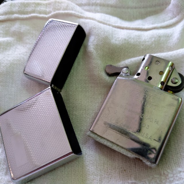 ZIPPO(ジッポー)のジッポ 網目 2003年 両面 ZIPPO メンズのファッション小物(タバコグッズ)の商品写真