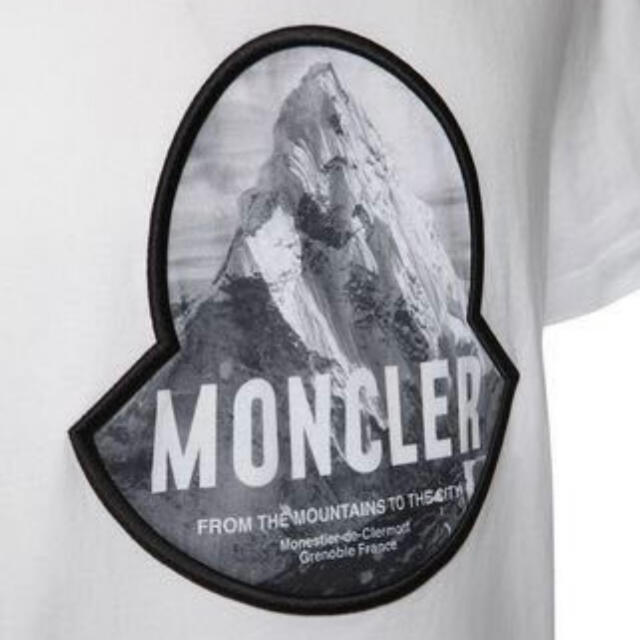 ★希少★ MONCLER 半袖Tシャツ Ｍ　モンクレール ワッペン マウンテン