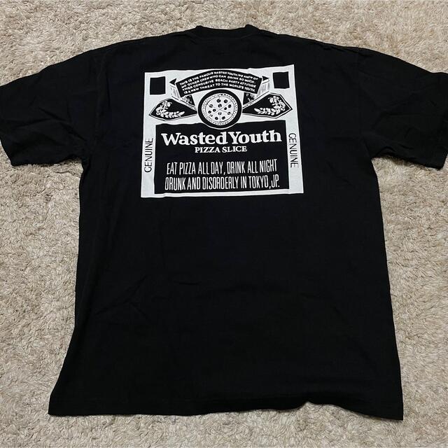 Lサイズ WASTED YOUTH X PIZZA SLICE Tシャツ 黒