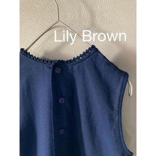 リリーブラウン(Lily Brown)のLily Brown リリー ブラウン プリーツ ノースリーブ ブラウス(シャツ/ブラウス(半袖/袖なし))