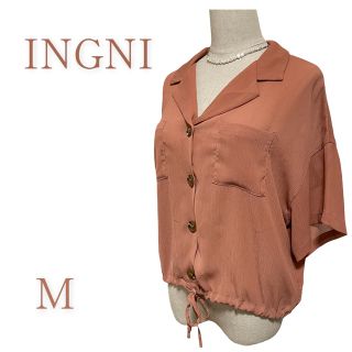 イング(INGNI)の美品INGNI イング　シースルートップス　オレンジ系　M(シャツ/ブラウス(長袖/七分))