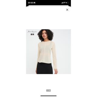 ユニクロ(UNIQLO)のユニクロ　UNIQLO  mame マメクロゴウチ　シアークルーネックTシャツ(Tシャツ(長袖/七分))