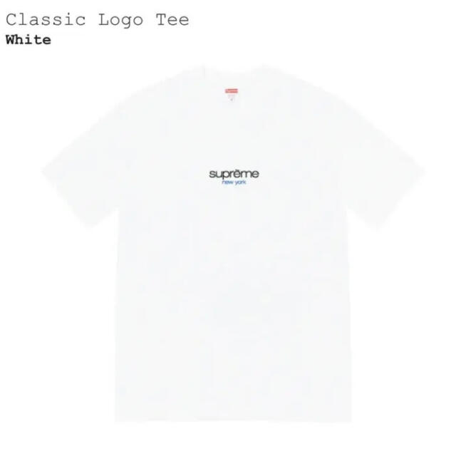 supreme classic logo tee white L