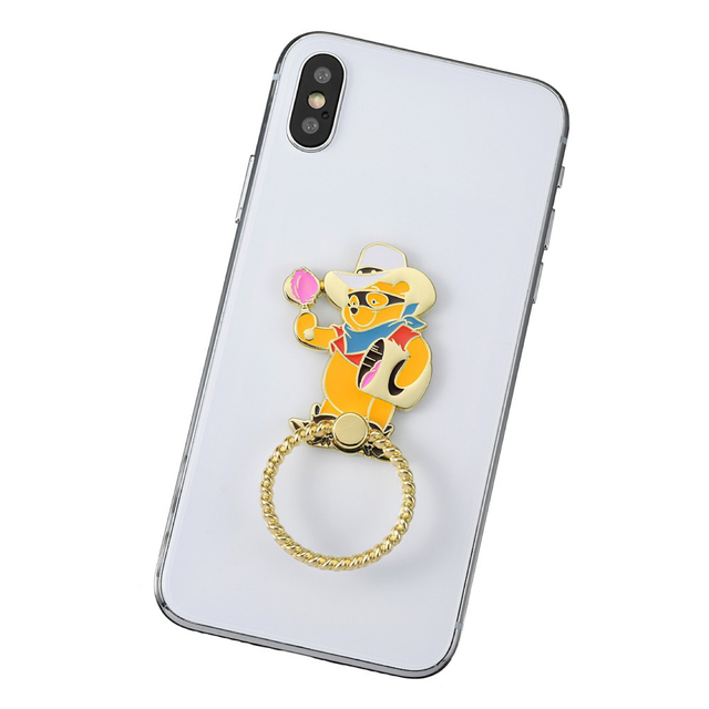 くまのプーさん(クマノプーサン)の新品 未使用 Disney くまのプーさん スマートフォンリング スマホ/家電/カメラのスマホアクセサリー(その他)の商品写真