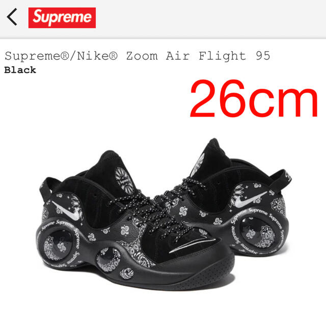 Supreme(シュプリーム)のSupreme Nike Zoom Air Flight 95 26cm メンズの靴/シューズ(スニーカー)の商品写真