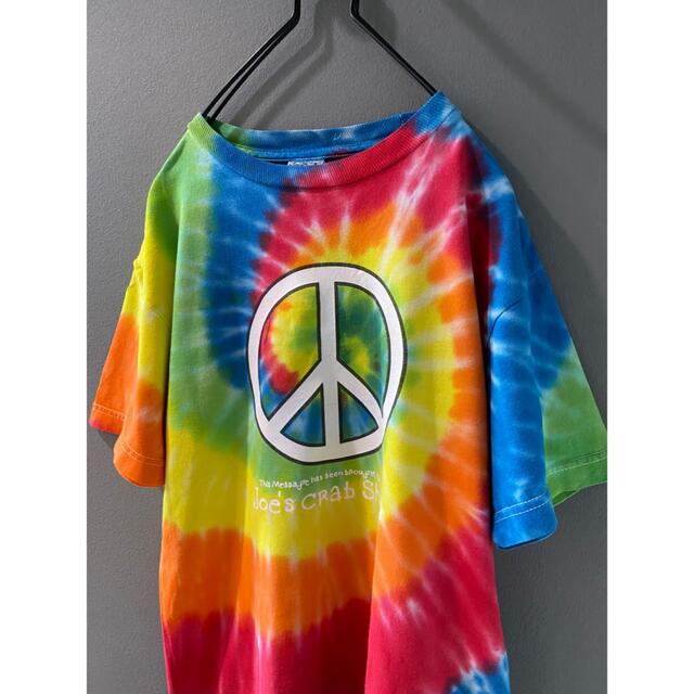 古着 ビンテージ 90s キッズ 150 PEACE タイダイ 染め Tシャツ