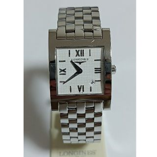 ロンジン(LONGINES)のロンジン ドルチェヴィータ ユニセックス腕時計 白色文字盤 デイト付き 美品(腕時計(アナログ))