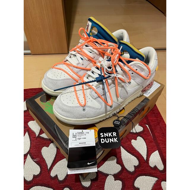 OFF-WHITE × NIKE DUNK LOW 1 OF 50 lot19 新版 51.0%OFF ...