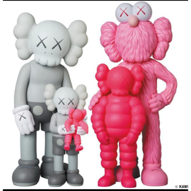 MEDICOM TOY(メディコムトイ)のKAWS FAMILY GREY / PINK / FLUORO PINK エンタメ/ホビーのフィギュア(その他)の商品写真