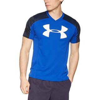 アンダーアーマー(UNDER ARMOUR)のアンダーアーマー 半袖 Ｔシャツ 3L XXL Vネック 青 ブルー ラグビー(ラグビー)