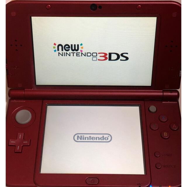 任天堂(ニンテンドウ)のnew Nintendo 3DS LLメタリックレッド&ポケットモンスタームーン エンタメ/ホビーのゲームソフト/ゲーム機本体(携帯用ゲーム機本体)の商品写真