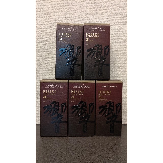 サントリー(サントリー)の響21年 5箱 化粧箱のみ 空箱 ３ 食品/飲料/酒の酒(ウイスキー)の商品写真