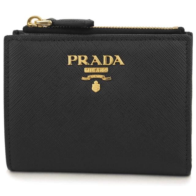 PRADA サフィアーノ　パスケース付き二つ折り財布レディース