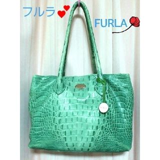 フルラ(Furla)の✿フルラ*FURLA✿クロコ型押し♪トートバッグ/ショルダーバッグ☆お仕事にも♪(トートバッグ)