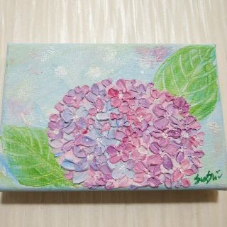 ヒーリング開運絵画＊煌めく季節の花～紫陽花光雨～アジサイ　愛情　仕事　金運　成長(アート/写真)