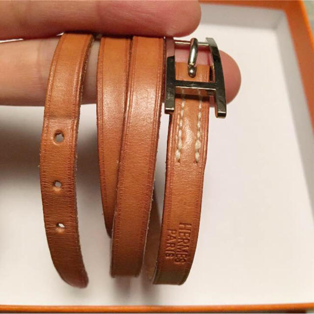 Hermes - エルメス レザーブレスレット アピ3 キャメルの通販 by
