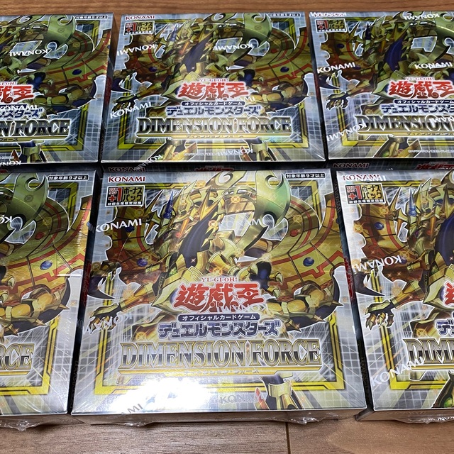 KONAMI(コナミ)の6箱【新品・未開封(シュリンク付)】遊戯王　ディメンションフォース　初回特典付 エンタメ/ホビーのトレーディングカード(Box/デッキ/パック)の商品写真