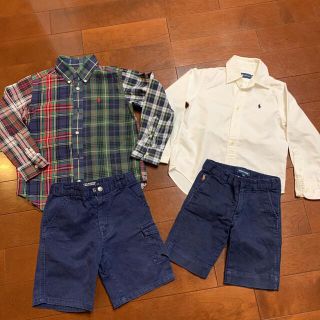 ポロラルフローレン(POLO RALPH LAUREN)のラルフローレン　110 120 ボタンシャツ　シャツ　ハーフパンツ　セット(ブラウス)