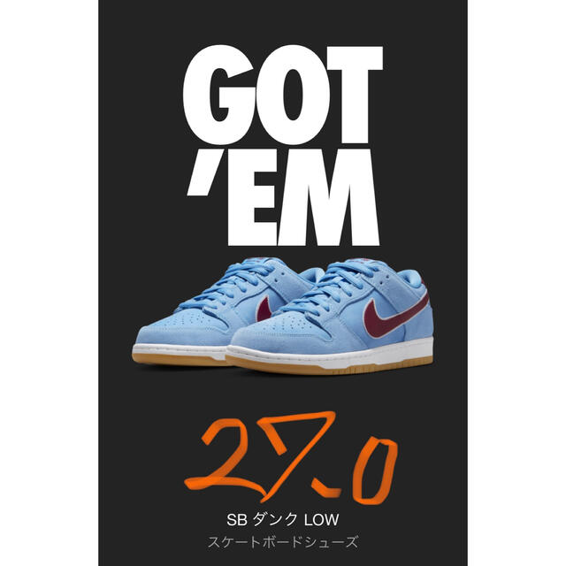 Nike SB ダンク Low Valor Blue Dunk Pro 27cm