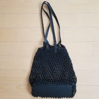 ザラ(ZARA)のZARA  黒かごバッグ(かごバッグ/ストローバッグ)