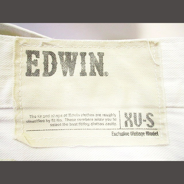 EDWIN(エドウィン)のEDWIN 401XVS パンツ デニム ロング丈 無地 白 size30 メンズのパンツ(デニム/ジーンズ)の商品写真