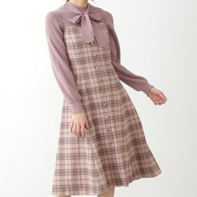 JILL by JILLSTUART(ジルバイジルスチュアート)のJILL by JILLSTUART チェックジャンスカミディ レディースのワンピース(ひざ丈ワンピース)の商品写真