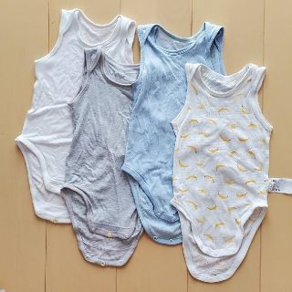 ユニクロ(UNIQLO)のユニクロ　80 　下着　AIRism含む　4枚セット(肌着/下着)