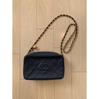 シャネル(CHANEL)のCHANEL シャネル ショルダーバッグ ボールチャーム キャビアスキン 黒(ショルダーバッグ)