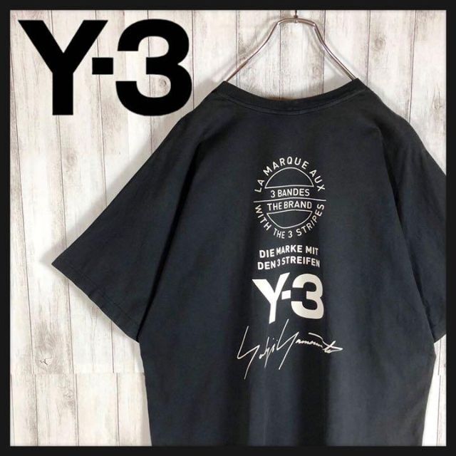 最高デザイン】Y-3 ヨウジヤマモト スリーライン バックロゴ 奇抜 T