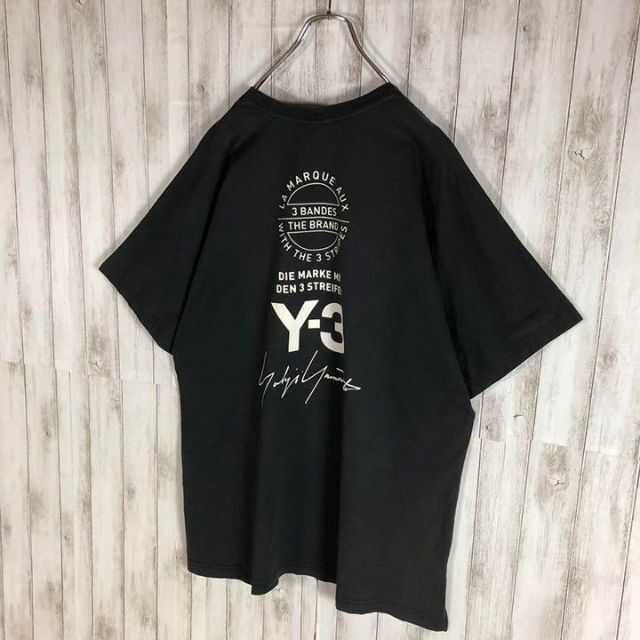 【最高デザイン】Y-3 ヨウジヤマモト スリーライン バックロゴ 奇抜 Tシャツ メンズのトップス(Tシャツ/カットソー(半袖/袖なし))の商品写真