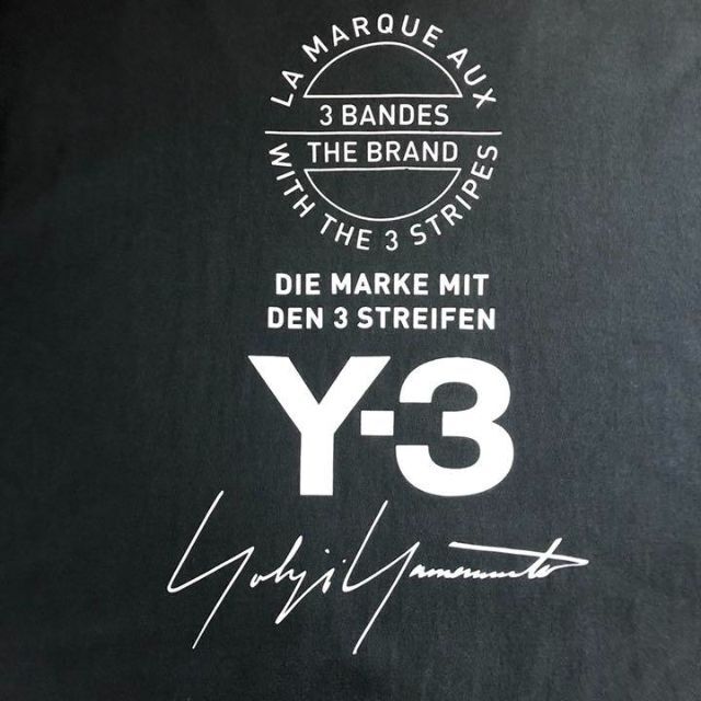 【最高デザイン】Y-3 ヨウジヤマモト スリーライン バックロゴ 奇抜 Tシャツ