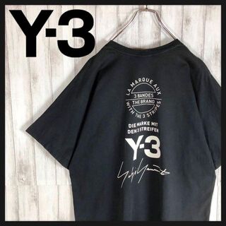 【最高デザイン】Y-3 ヨウジヤマモト スリーライン バックロゴ 奇抜 Tシャツ(Tシャツ/カットソー(半袖/袖なし))