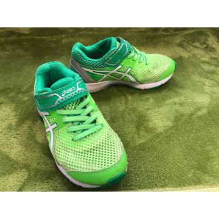 アシックス(asics)のアシックス キッズ スニーカー 19cm グリーン(スニーカー)