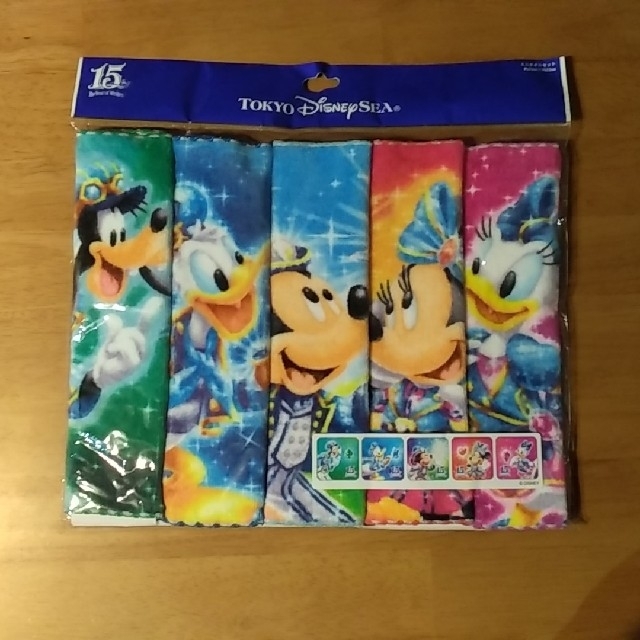 Disney 新品 ディズニーシー 15周年 ミニタオルセット ハンカチ 5枚組の通販 By りおん S Shop ディズニーならラクマ