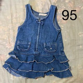 ベビーギャップ(babyGAP)のニットプランナー　95 デニムワンピース(ワンピース)