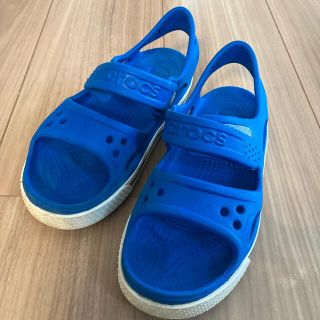 クロックス(crocs)のcrocs ブルー　19.5センチ(サンダル)