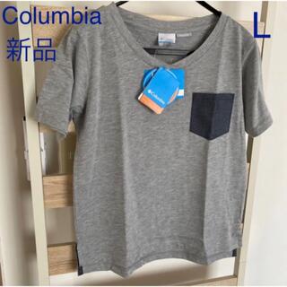 コロンビア(Columbia)の新品 Columbia レディース半袖Tシャツ L グレー(Tシャツ(半袖/袖なし))