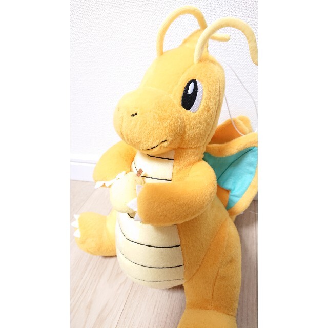 ポケモン(ポケモン)の新品♪非売品♪ポケットモンスター★カイリュー ぬいぐるみ エンタメ/ホビーのおもちゃ/ぬいぐるみ(ぬいぐるみ)の商品写真