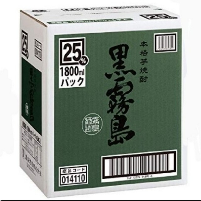 Ys198  黒霧島 芋 25° 1.8Lパック   ６本