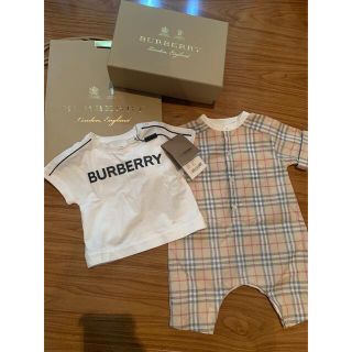 バーバリー(BURBERRY)の✨バーバリー　チルドレン　tシャツとロンパース　２点セット　6M 68cm(ロンパース)