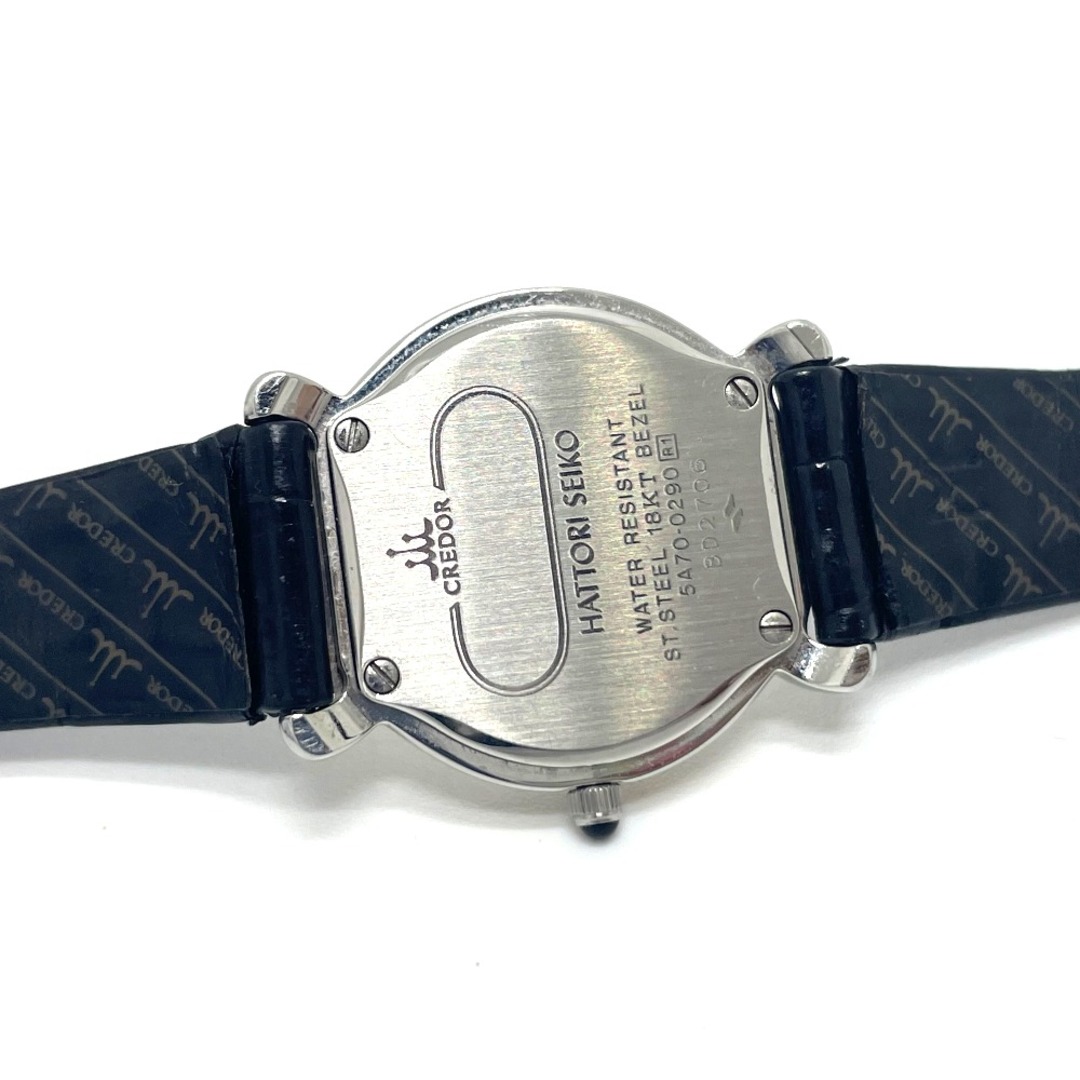 セイコー クレドール ダイヤベゼル レディース腕時計 SS/18K