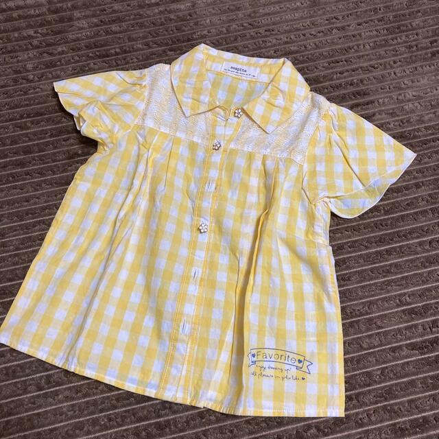 半袖シャツ　110 キッズ/ベビー/マタニティのキッズ服女の子用(90cm~)(Tシャツ/カットソー)の商品写真