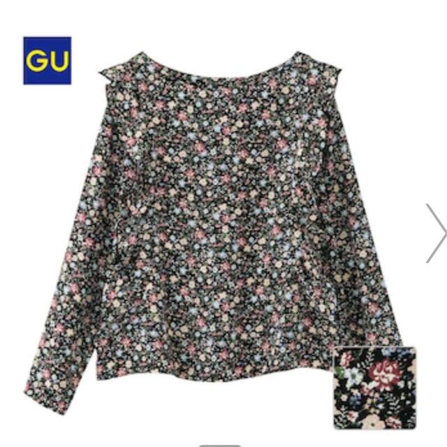 GU(ジーユー)の【GU】花柄　フリルショルダーブラウス(フラワー・長袖) メンズのトップス(Tシャツ/カットソー(七分/長袖))の商品写真