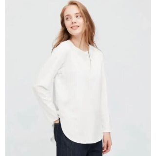 ユニクロ(UNIQLO)のユニクロ UNIQLO コットンロングシャツテールT(Tシャツ(長袖/七分))