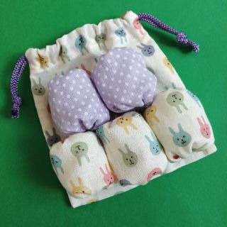 専用ページ☆手作りお手玉5個セット(巾着付き)×2(知育玩具)